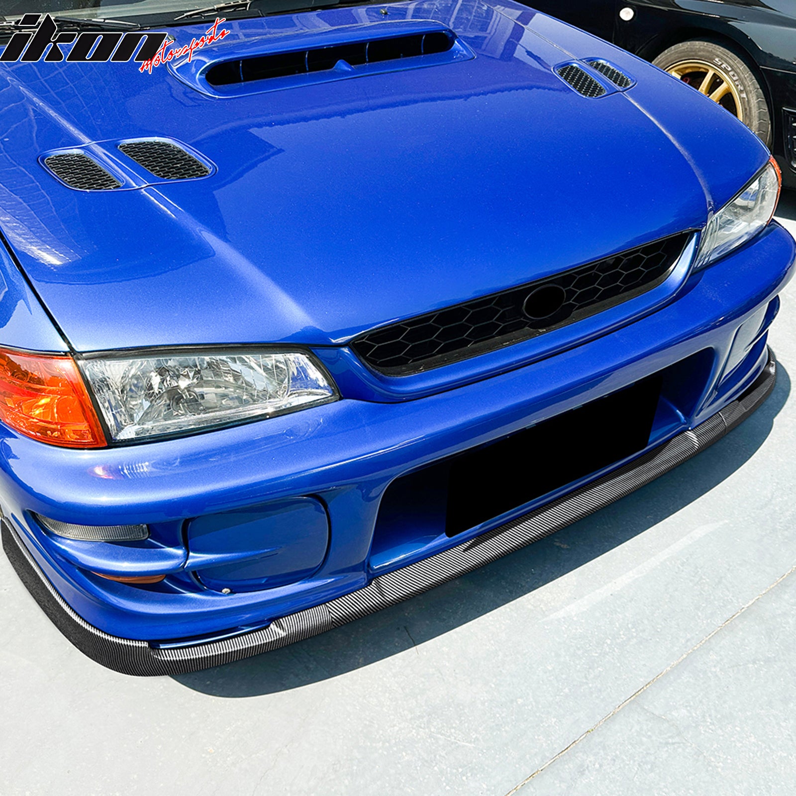 For 97-01 Impreza STI Style Front Bumper Lip Chin Splitter PP Carbon Fiber Print