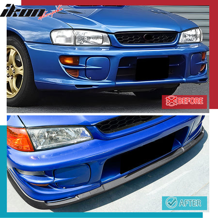 For 97-01 Impreza STI Style Front Bumper Lip Chin Splitter PP Carbon Fiber Print