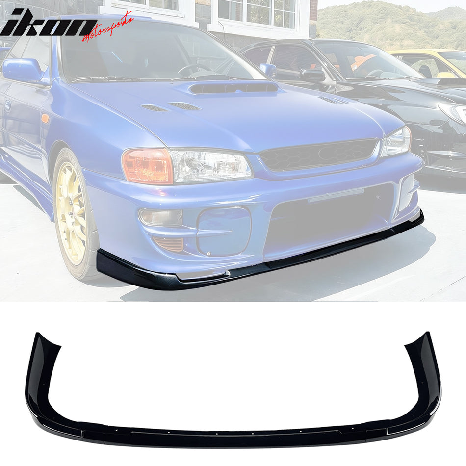 1997-2001 Subaru Impreza STI Style Gloss Black Front Bumper Lip PP