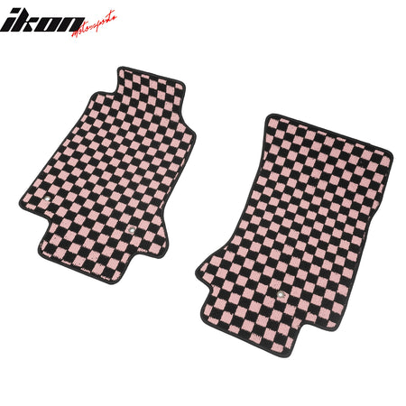 Fits 97-04 Chevrolet Corvette Car Floor Mats Checkered Carpets Black Pink Plaid