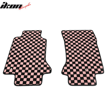 Fits 97-04 Chevrolet Corvette Car Floor Mats Checkered Carpets Black Pink Plaid