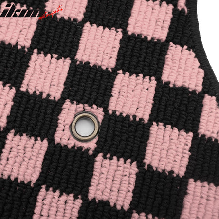 Fits 97-04 Chevrolet Corvette Car Floor Mats Checkered Carpets Black Pink Plaid