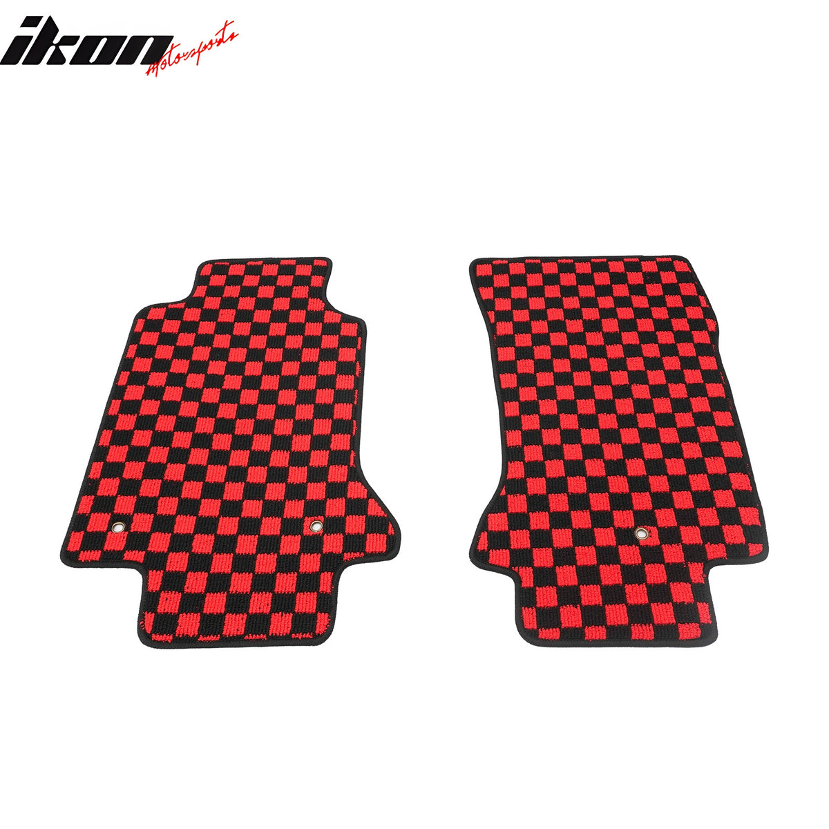 Fits 97-04 Chevrolet Corvette Car Floor Mats Checkered Carpets Black Red Plaid