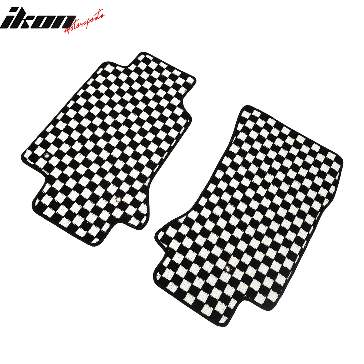 Fits 97-04 Chevrolet Corvette Car Floor Mats Checkered Carpets Black White Plaid