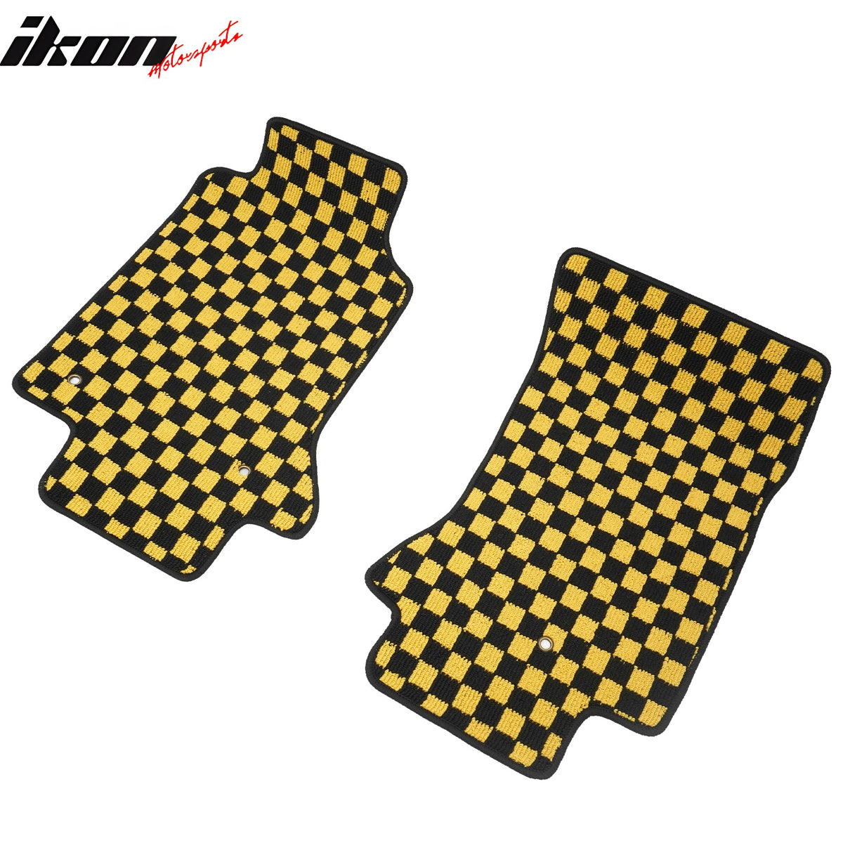 Fits 97-04 Chevrolet Corvette Car Floor Mats Checkered Carpet Black Yellow Plaid