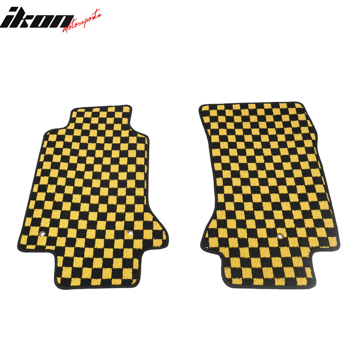 Fits 97-04 Chevrolet Corvette Car Floor Mats Checkered Carpet Black Yellow Plaid