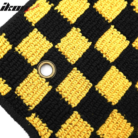 Fits 97-04 Chevrolet Corvette Car Floor Mats Checkered Carpet Black Yellow Plaid