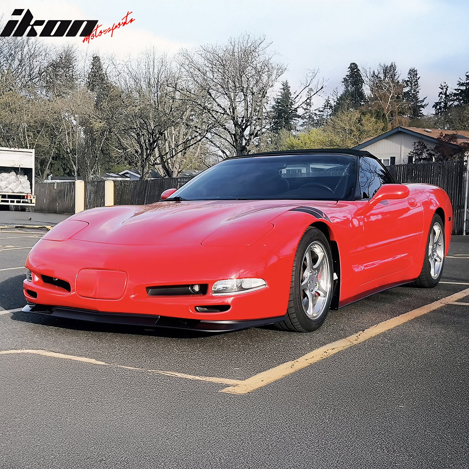 Fits 97-04 Chevy Corvette C5 ZR1 V2 Style Front Bumper Lip Spoiler Splitter PU