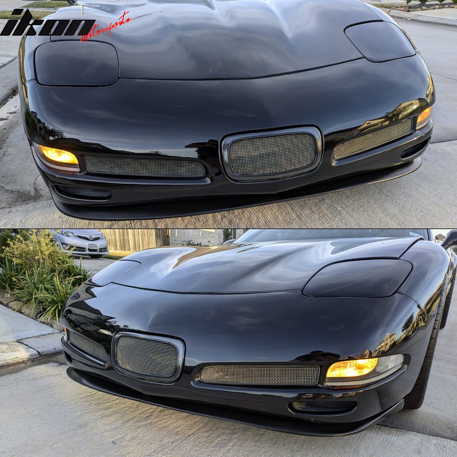 Fits 97-04 Chevrolet Corvette CS Style Front Bumper Lip Spoiler Kit Unpainted PU