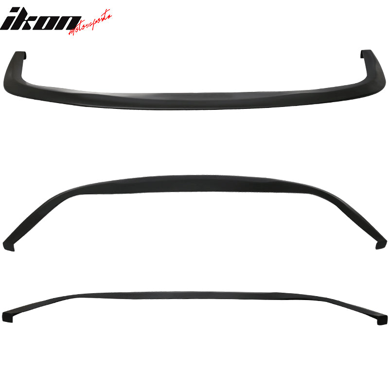 Front Lip Compatible With 1997-2004 Chevy Corvette, Ikon Aero Unpainted Black Polyurethane (PU) Spoiler Splitter Valance Chin Bodykit Air Dam Chin Diffuser Add On by IKON MOTORSPORTS, 98 99 00 01 02