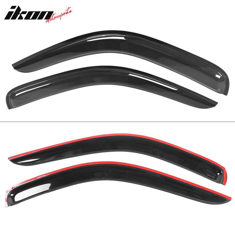 Fits 97-04 Dodge Dakota Standard Cab Tape-On Window Visors Vent Rain Guards 2PCS