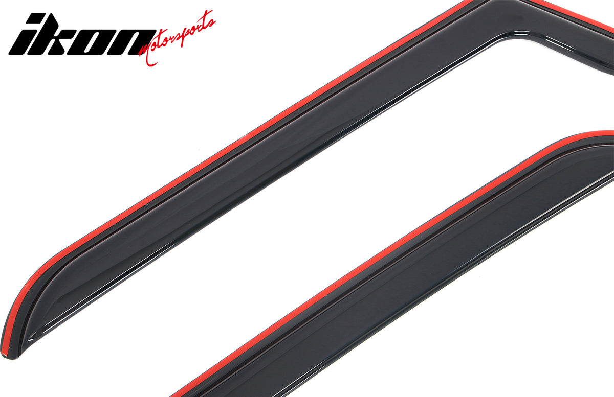 Fits 97-06 Jeep Wrangler In-channel Window Visor Acrylic Side Door Deflector 2PC