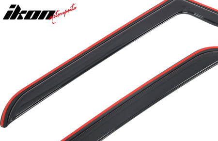 Fits 97-06 Jeep Wrangler In-channel Window Visor Acrylic Side Door Deflector 2PC