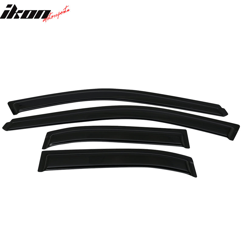 Fits 98-01 Nissan Altima Tape-On Window Visors Sun Rain Guards Deflectors 4PCS