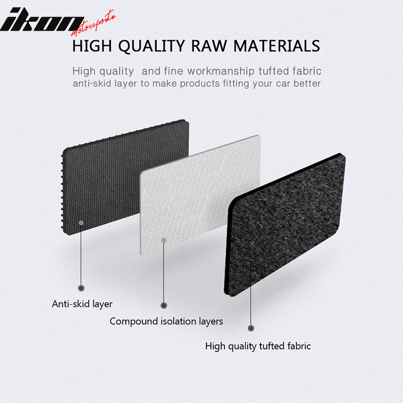 Fits 98-03 Toyota Sienna Black Nylon Front Rear Floor Mats + Trunk Cargo Carpets