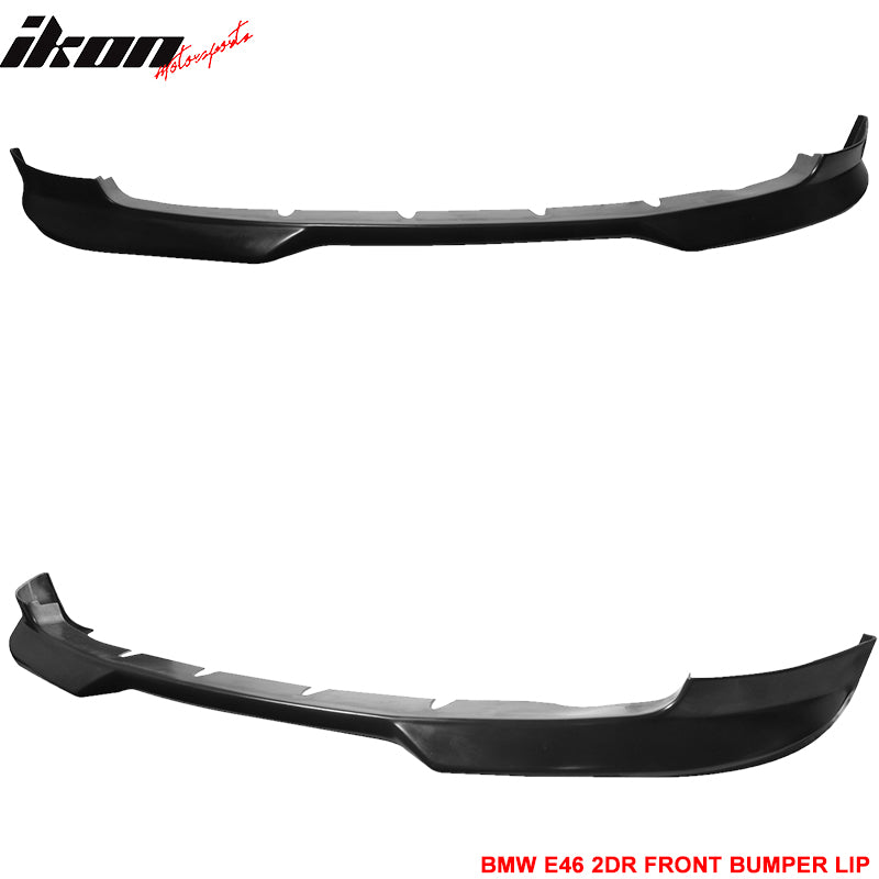 Fits 99-03 BMW E46 3 Series 2DR Coupe Front Bumper Lip H Style Chin Spoiler PU