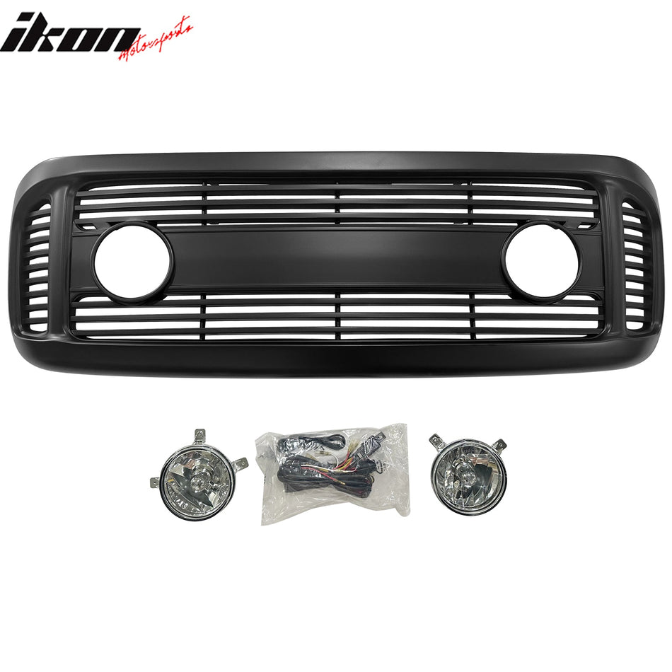 1999 - 2004 Ford F - 250 Super Duty Billet Style Black Front Upper GrilleIkon Motorsports