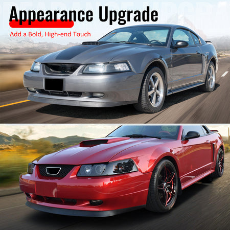 Fits 99-04 Ford Mustang OE Style Front Bumper Lip Lower Spoiler 3PC Unpainted PU