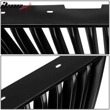 Fits 99-04 Ford Mustang Vertical Style Front Bumper Upper Grille ABS Unpainted