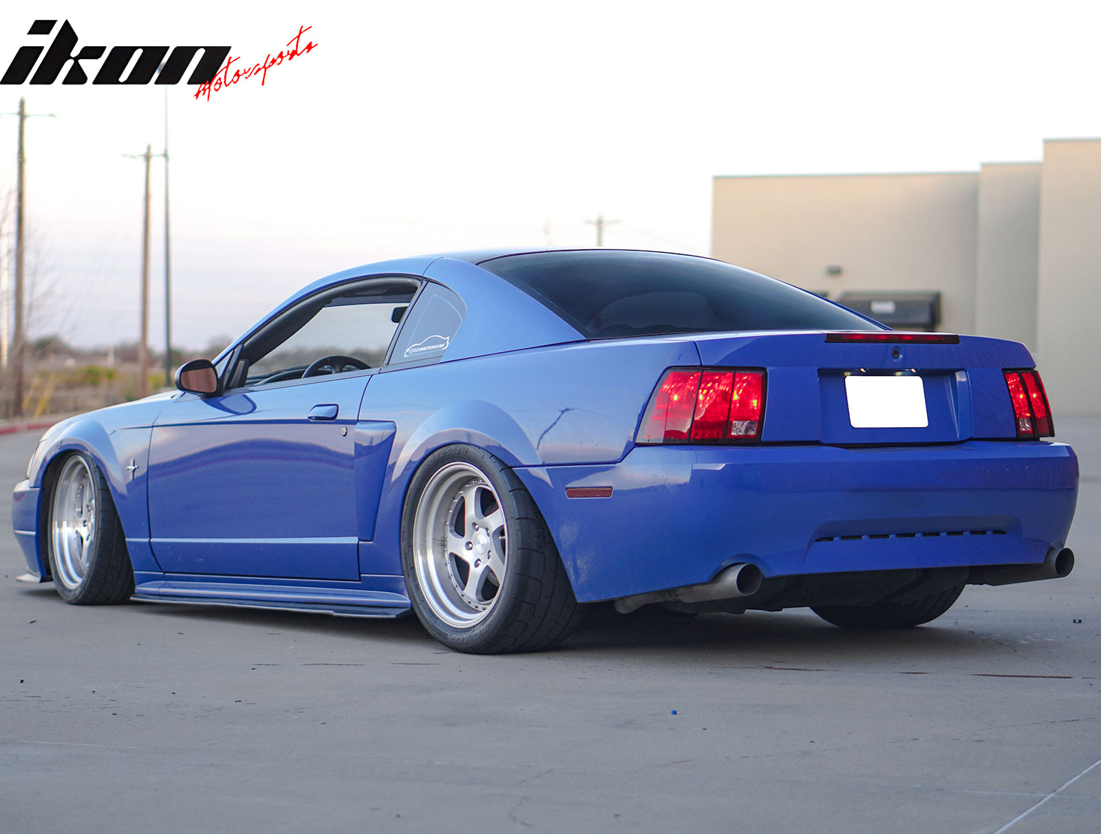 Fits 99-04 Ford Mustang MDA Style Black Side Skirts Rocker Panel