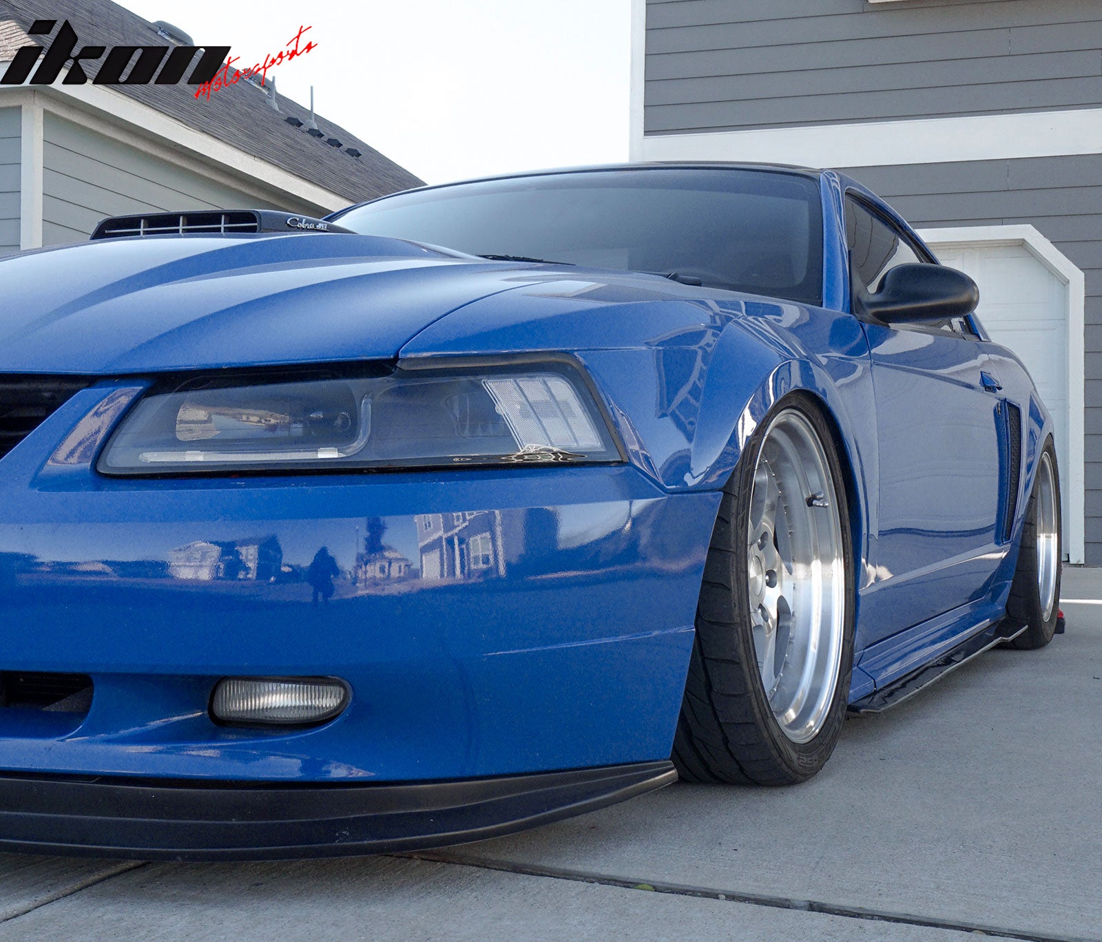 Fits 99-04 Ford Mustang MDA Style Black Side Skirts Rocker Panel