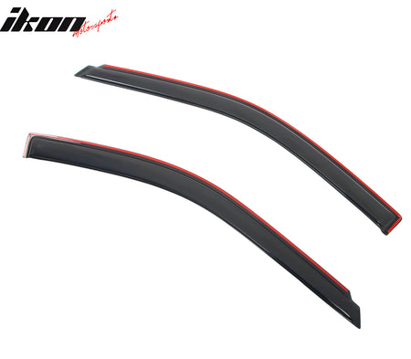 IKON MOTORSPORTS In Channel Window Visors Compatible with 1999-2004 Honda Odyssey, Slim Style Acrylic Smoke Rain Guards, Side Window Wind Deflectors 2PCS