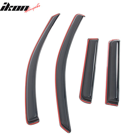 Fits 99-04 Jeep Grand Cherokee In Channel Window Visor Side Rain Deflectors Vent