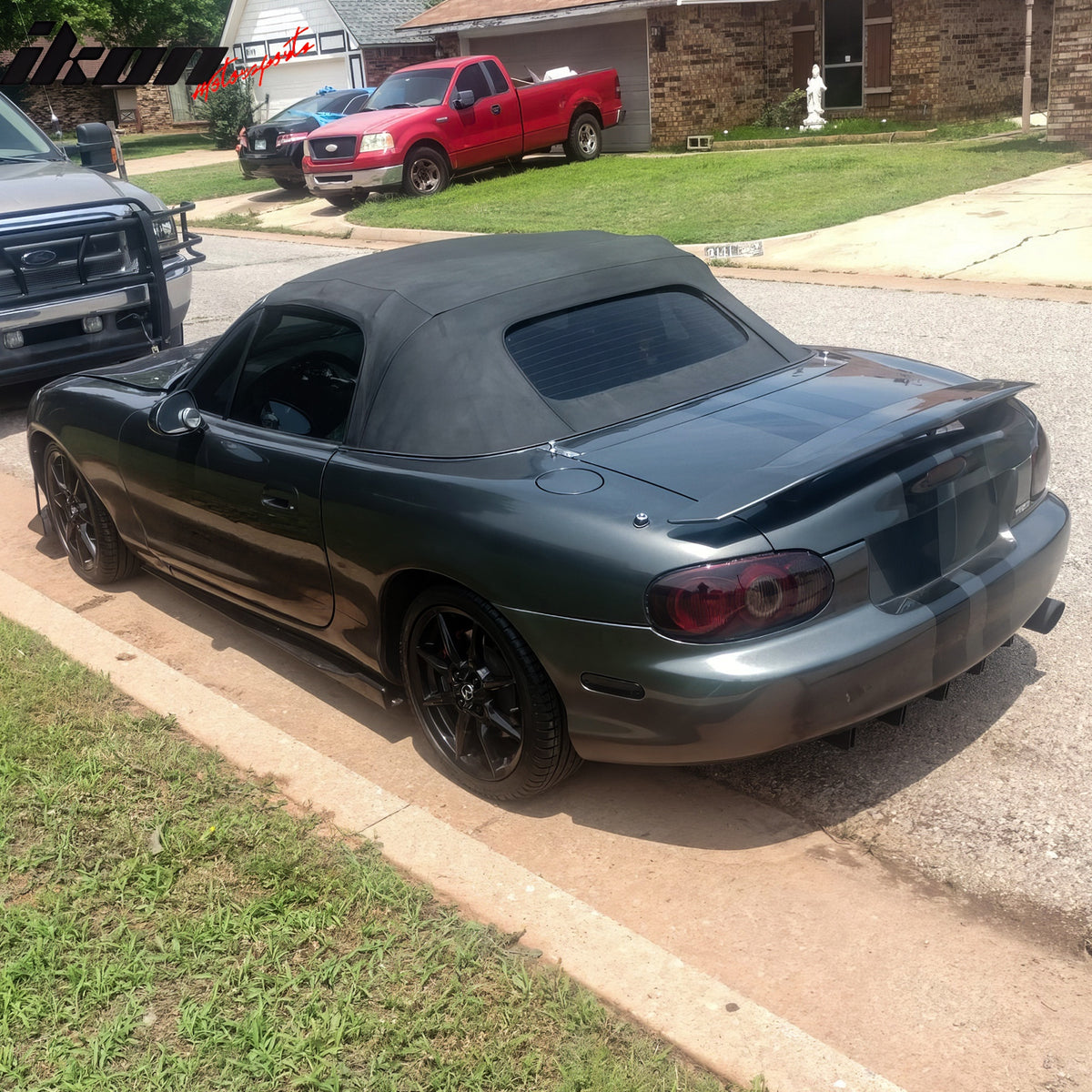 Fits 99-05 Mazda Miata IKON A Style Gloss Black 52" Rear Trunk Spoiler Wing Lip