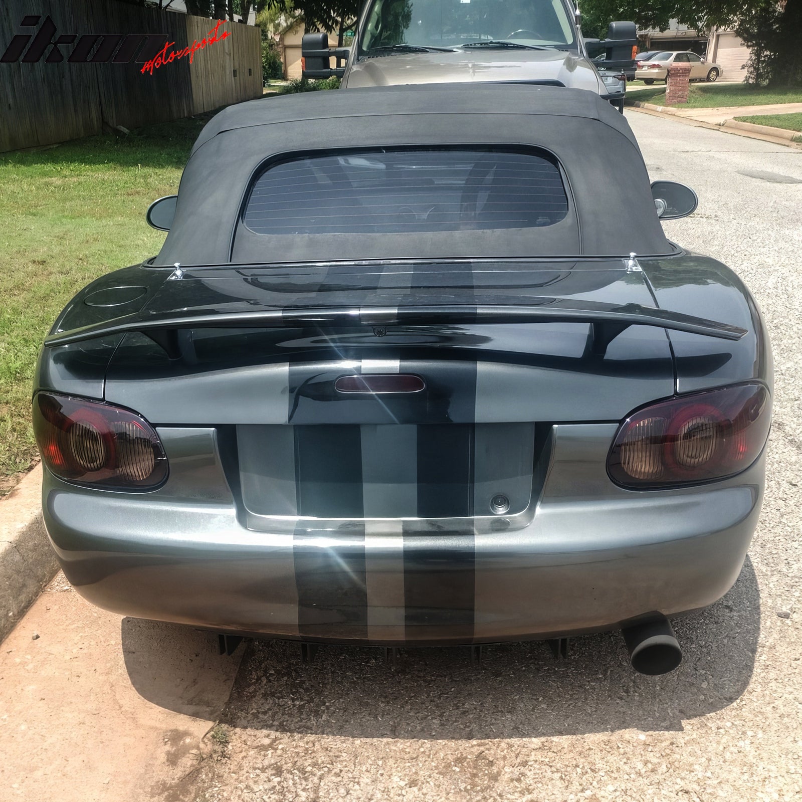 Fits 99-05 Mazda Miata IKON A Style Gloss Black 52" Rear Trunk Spoiler Wing Lip