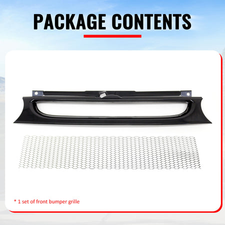 For 99-06 Volkswagen Golf MK4 Grille Front Bumper Hood Upper Mesh Grill Assembly