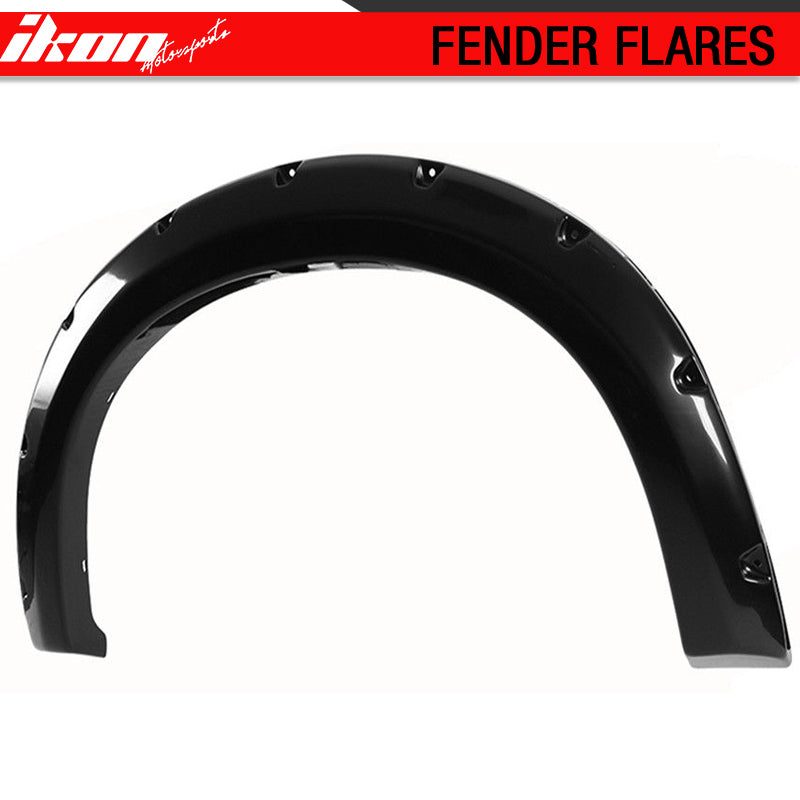 Fits 99-07 F250 F350 Super Duty Pocket Rivet Black Fender Flares