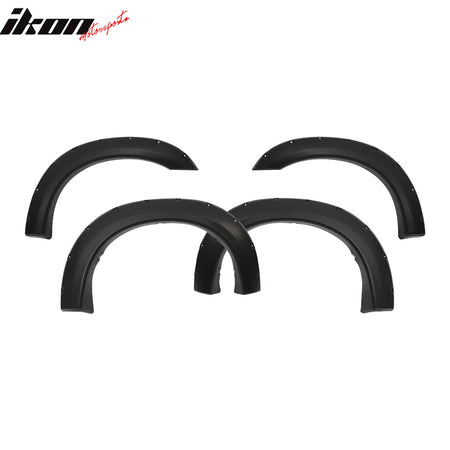 1999 - 2007 Ford F250 F350 Pocket Style Wheel Fender Flares Smooth BlackIkon Motorsports