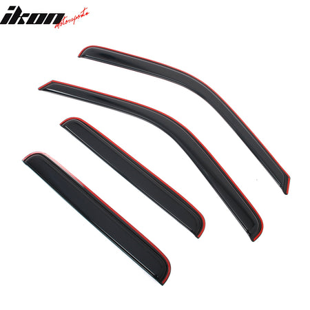 Fits 99-16 Ford F250 F350 F450 F550 Super Duty Crew Cab Window Visors In-Channel