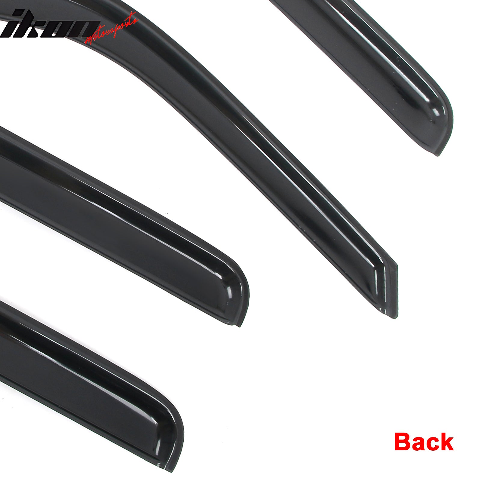 Fits 99-16 Ford F250 F350 F450 F550 Super Duty Crew Cab Window Visors In-Channel