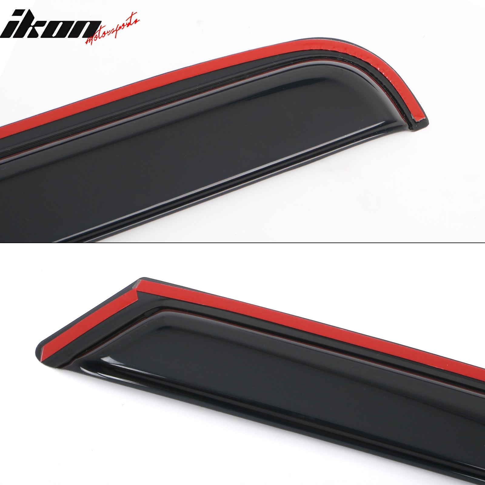 Fits 99-16 Ford F250 F350 F450 F550 Super Duty Crew Cab Window Visors In-Channel