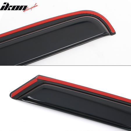 Fits 99-16 Ford F250 F350 F450 F550 Super Duty Crew Cab Window Visors In-Channel