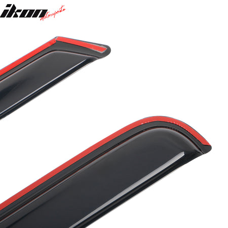 Fits 99-16 Ford F250-F550 Superduty Standard Cab Window Visors In-Channel Guard