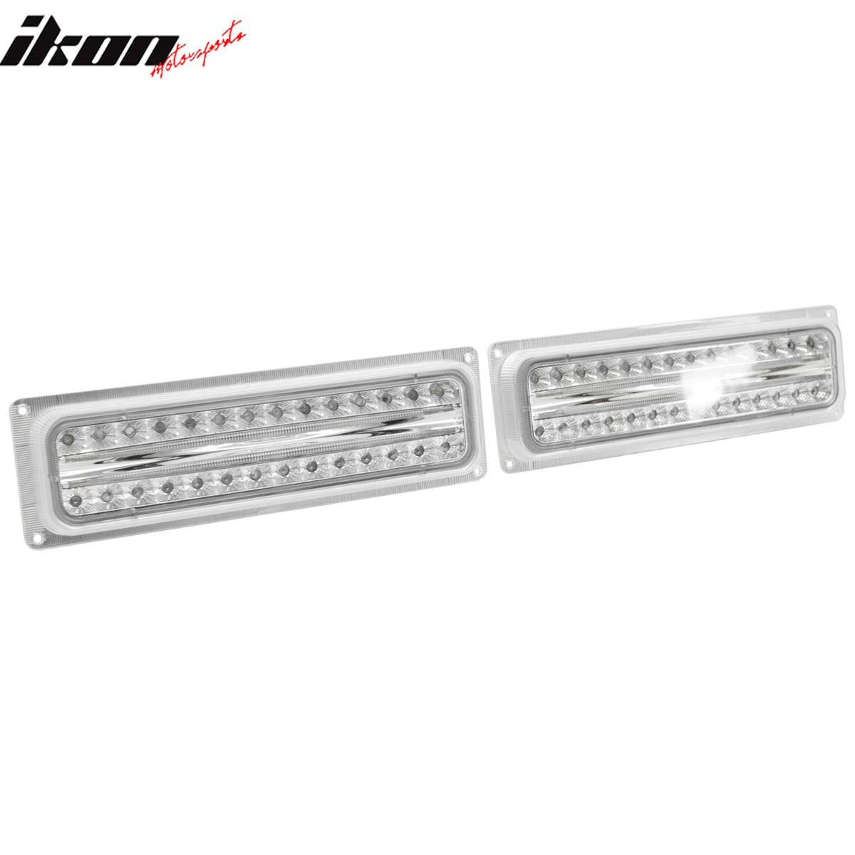 Fits 88-98 GMC C/K 1500 2500 3500 Clear LED Halogen Front Bumper Parking Lights