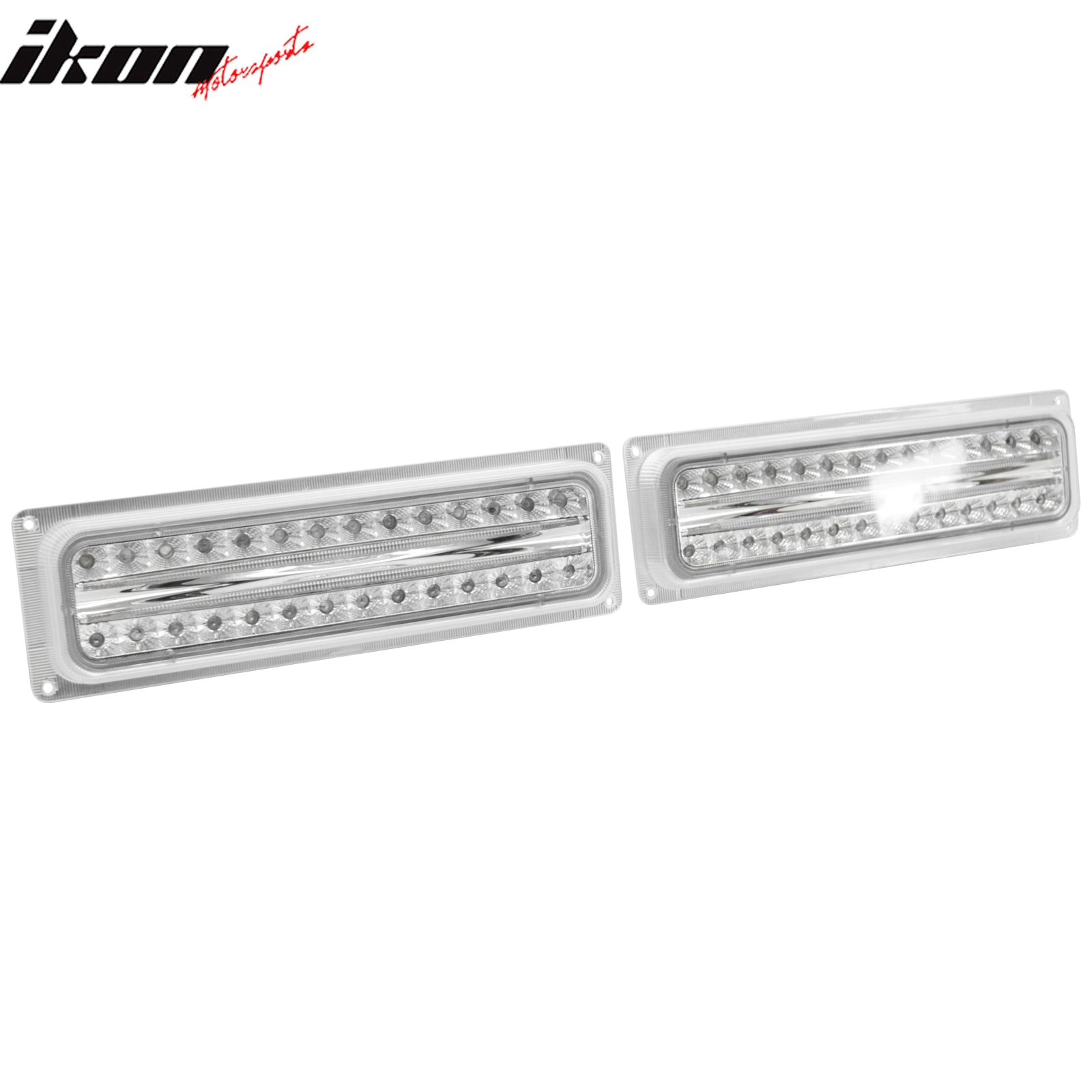 Fits 88-98 GMC C/K 1500 2500 3500 Clear LED Halogen Front Bumper Parking Lights