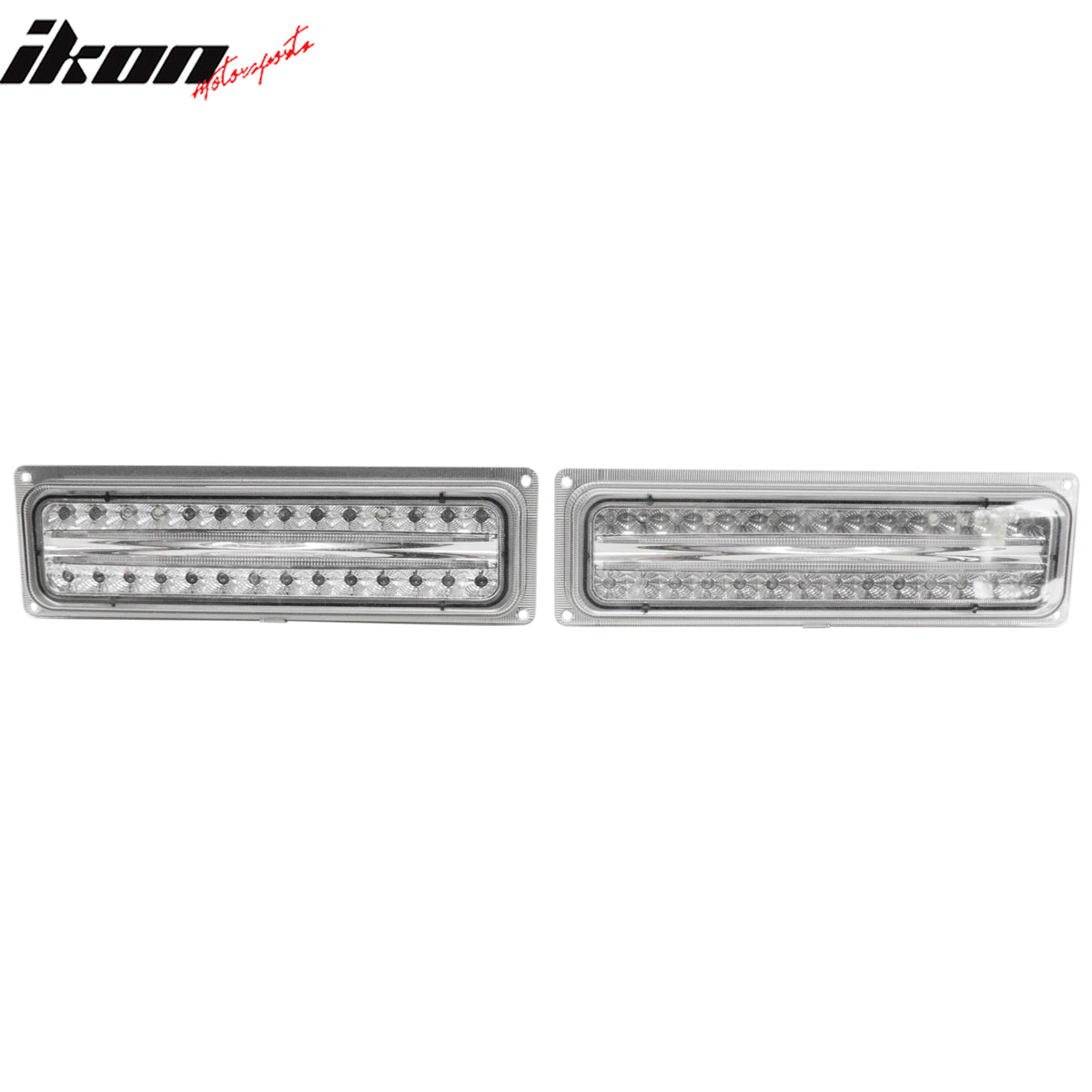 Fits 88-98 GMC C/K 1500 2500 3500 Smoke LED Halogen Front Bumper Parking Lights