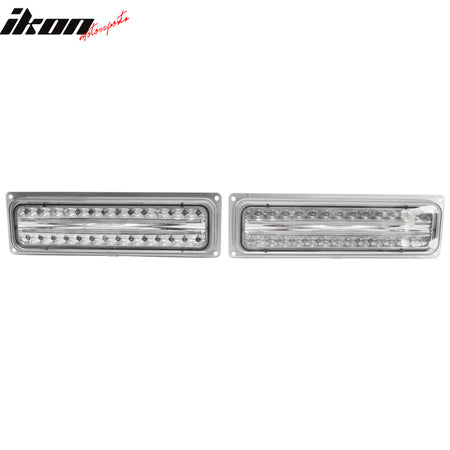 Fits 88-98 GMC C/K 1500 2500 3500 Smoke LED Halogen Front Bumper Parking Lights