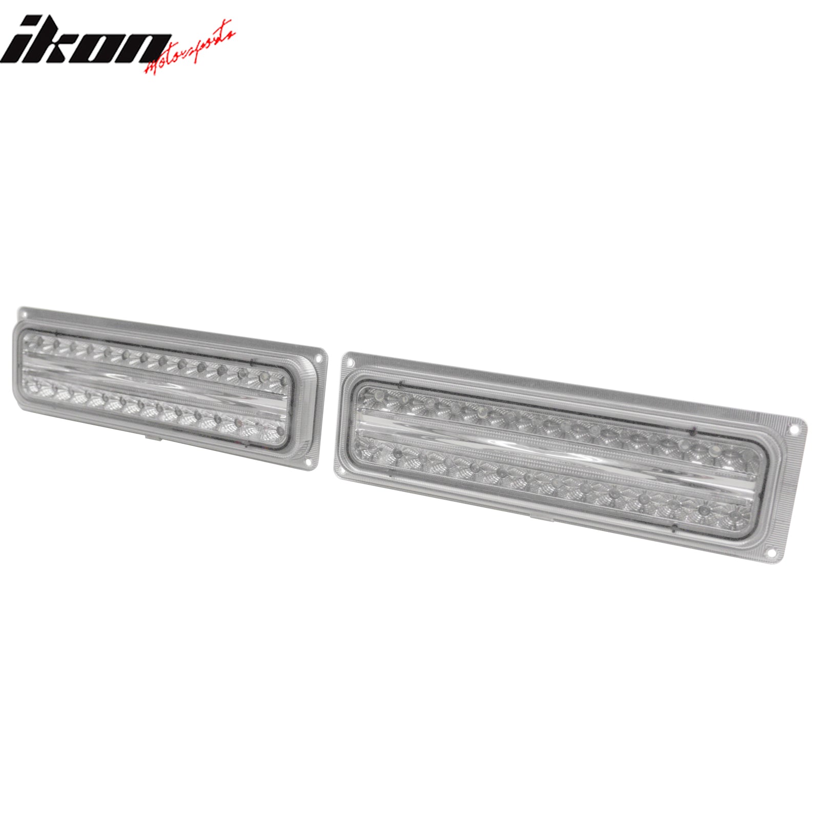 Fits 88-98 GMC C/K 1500 2500 3500 Smoke LED Halogen Front Bumper Parking Lights