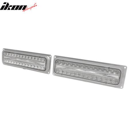 Fits 88-98 GMC C/K 1500 2500 3500 Smoke LED Halogen Front Bumper Parking Lights