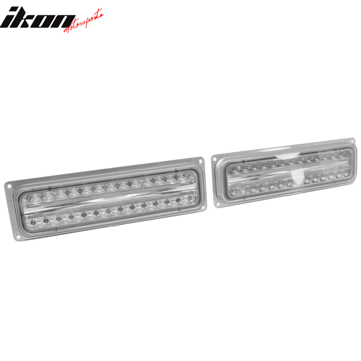 Fits 88-98 GMC C/K 1500 2500 3500 Smoke LED Halogen Front Bumper Parking Lights
