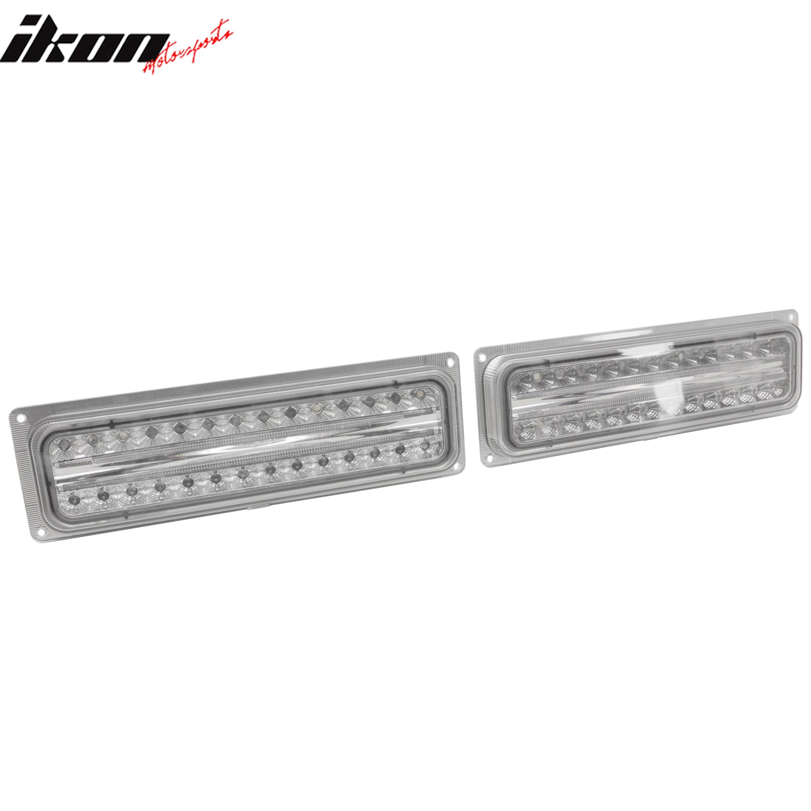 Fits 88-98 GMC C/K 1500 2500 3500 Smoke LED Halogen Front Bumper Parking Lights