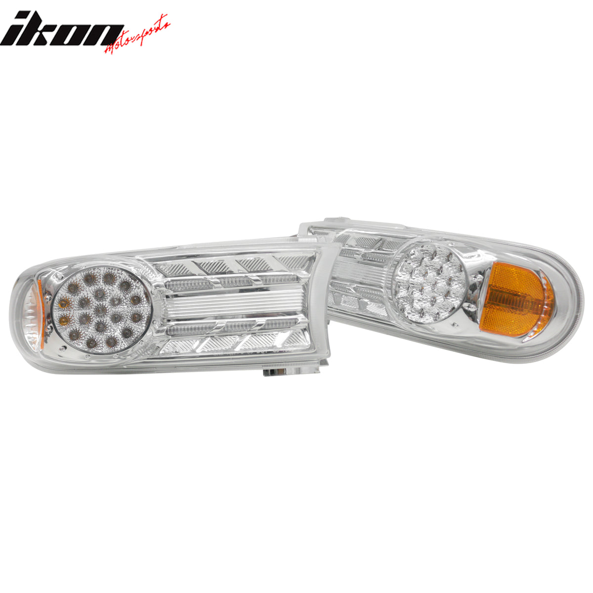 Clearance! For 07-14 Fj Cruiser Chrome Clear LED Left Right Front Light Lamps
