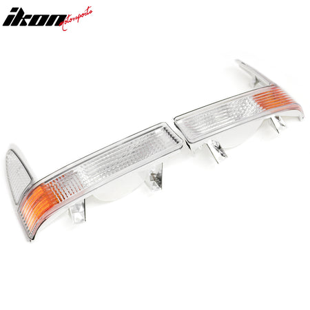 Fits 01-04 Ford Excursion Front Bumper Turn Signal Parking Lights Amber Lens