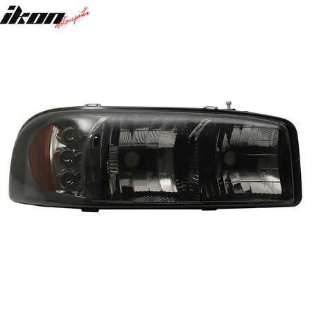 Clearance! Fits 99-06 GMC Sierra 00-06 Yukon XL Denali 2PCS Crystal Headlights