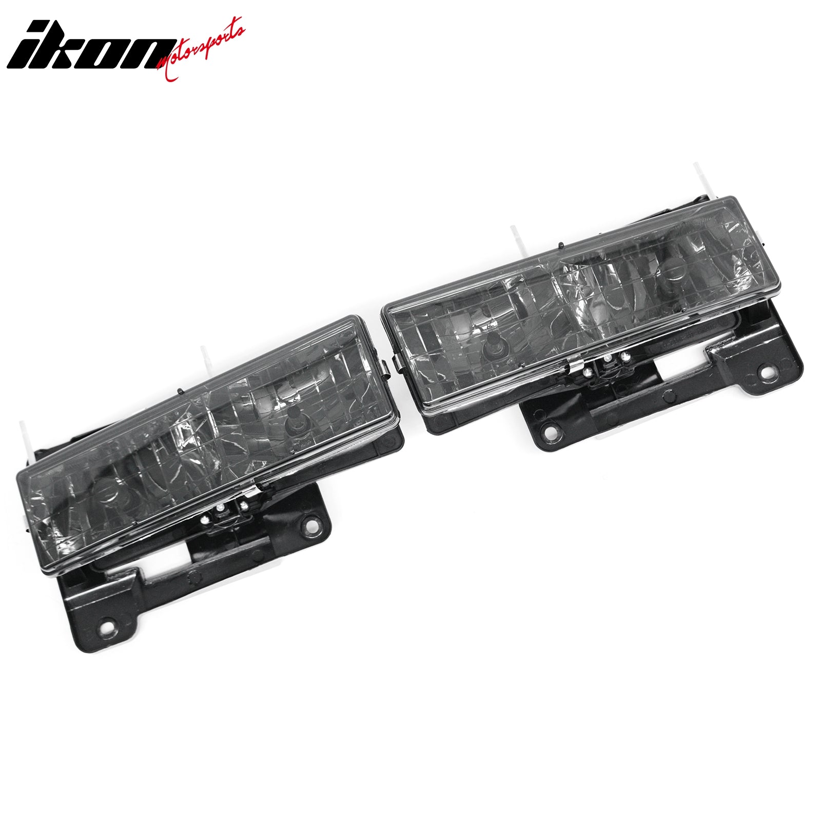 Fits 88-99 Chevrolet/GMC C/K 1500/2500/3500 Blazer Front Headlights W/Smoke Lens