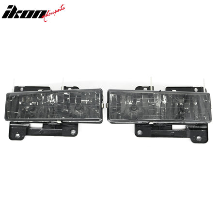 Fits 88-99 Chevrolet/GMC C/K 1500/2500/3500 Blazer Front Headlights W/Smoke Lens